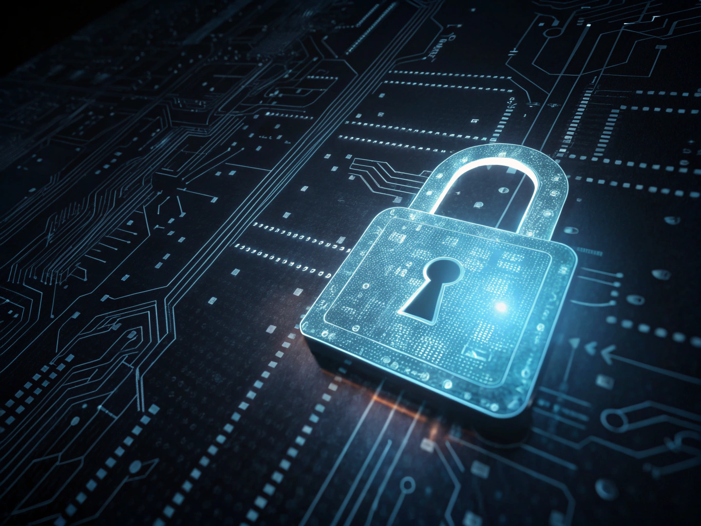 Abstract representation of a secure and private digital connection